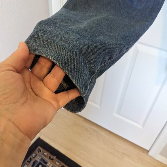 80s VINTAGE WIDE LEG CLAMDIGGERS | 10 | Roll up Jeans | Stonewash | No Excuses - Picture 9 of 9